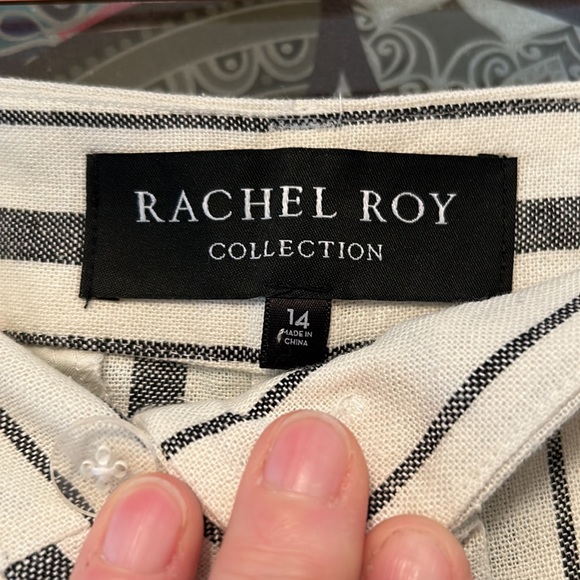 Rachael Roy linen blend wide leg pants - Picture 5 of 5